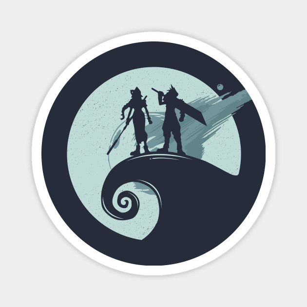 Nightmare Before Fantasy Magnet by Alundrart